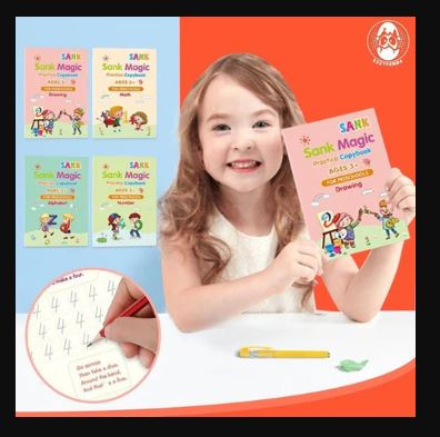 Set 4 Cuadernos de Caligrafia Reutilizables Magico +Regalo | ENVÍO GRATIS